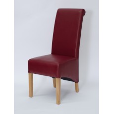 Richmond Ruby Oak Leather Dining Chairs